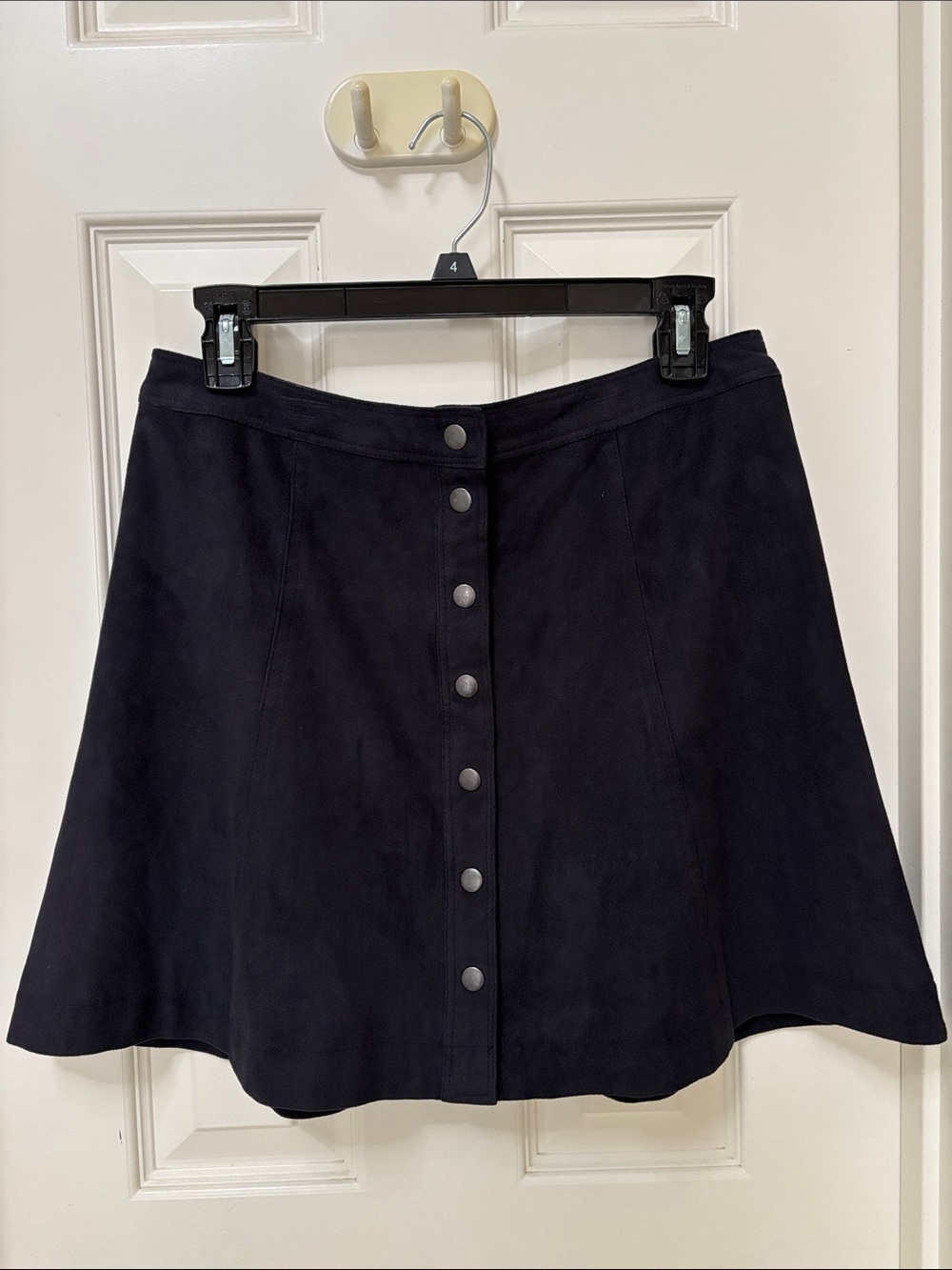 Abercrombie & Fitch Black Button-Front A-Line Skirt